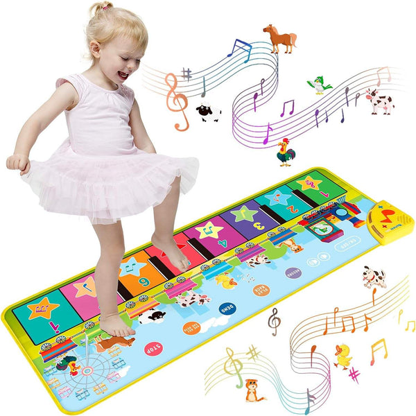 Foldable Non-Slip Floor Piano Mat with Animal Sounds