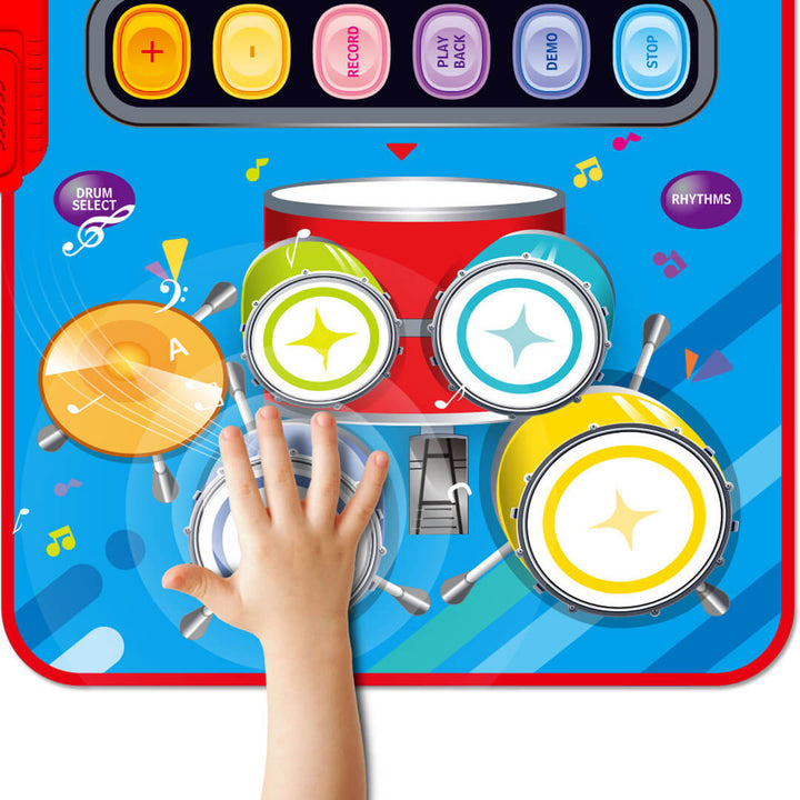 Educational music mat with piano and drum for 1–5 year olds