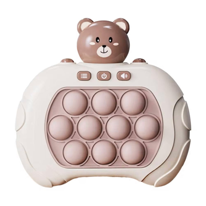 Pop It Electronic Game Console with Lights – Rabbit, Astronaut & Bear Designs Brown Bear