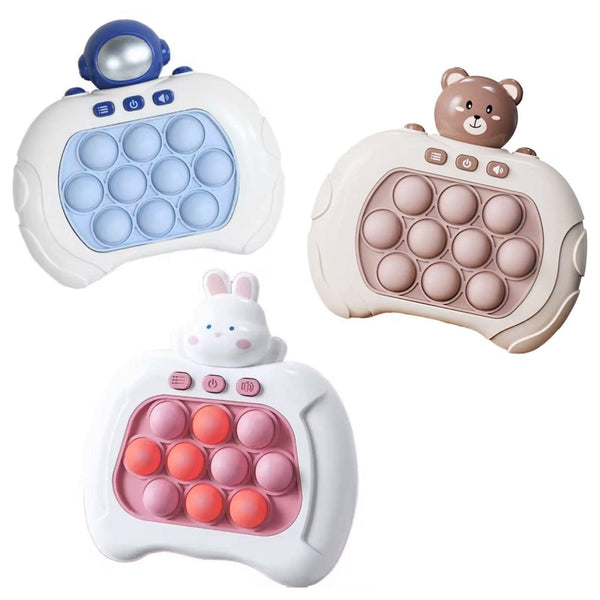 Pop It Electronic Game Console with Lights – Rabbit, Astronaut & Bear Designs
