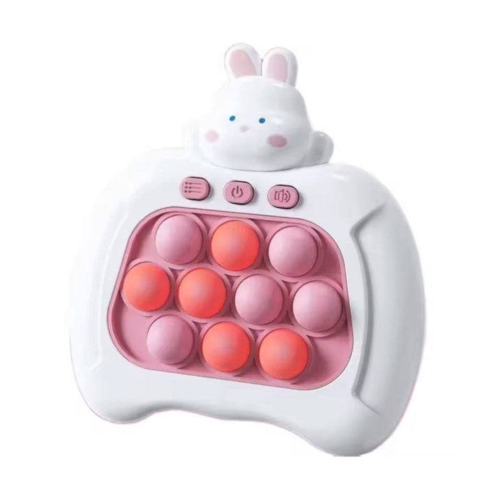Pop It Electronic Game Console with Lights – Rabbit, Astronaut & Bear Designs Pink Rabbit