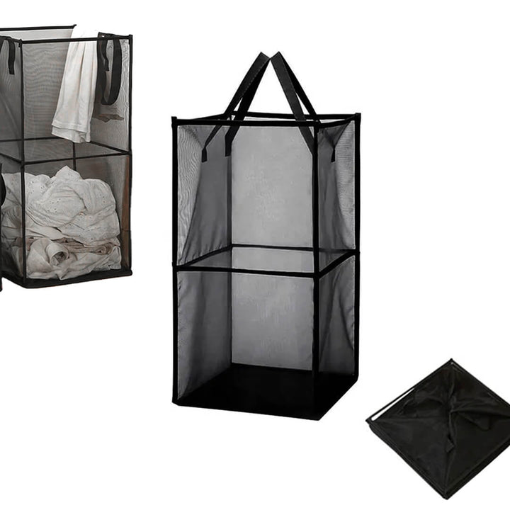 Rectangle pop-up mesh laundry basket