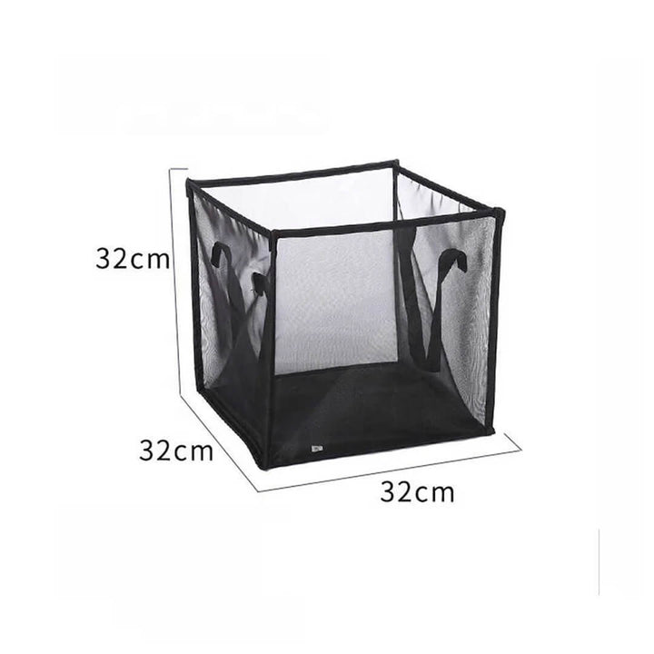Cube pop-up mesh laundry basket, dimensions