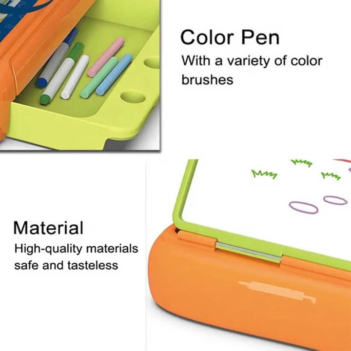 Portable 2-in-1 Chalk & Whiteboard with A4 Paper Clip