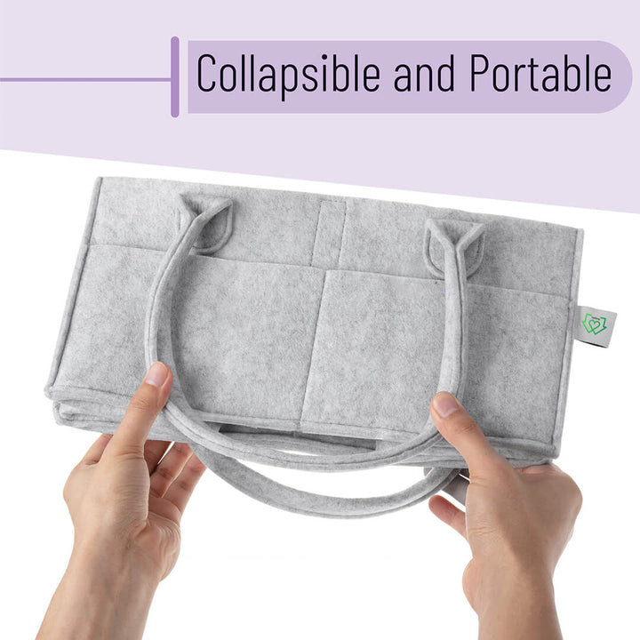 Foldable and portable Diaper and baby accessories felt organizer 