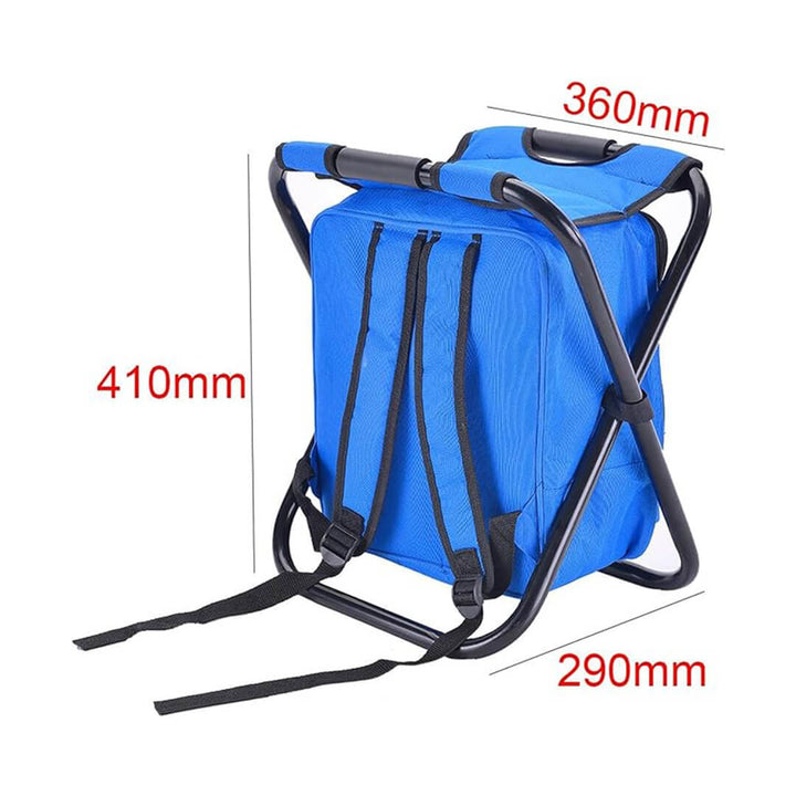 Portable Folding Camp Chair with Built-In Cooler Bag