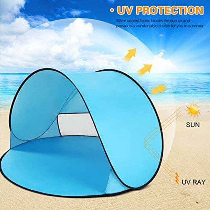 Pop-Up Family Beach Tent with Anti-UV Sun Protection