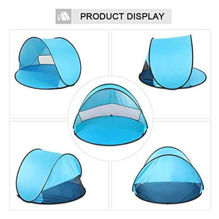 Pop-Up Family Beach Tent with Anti-UV Sun Protection