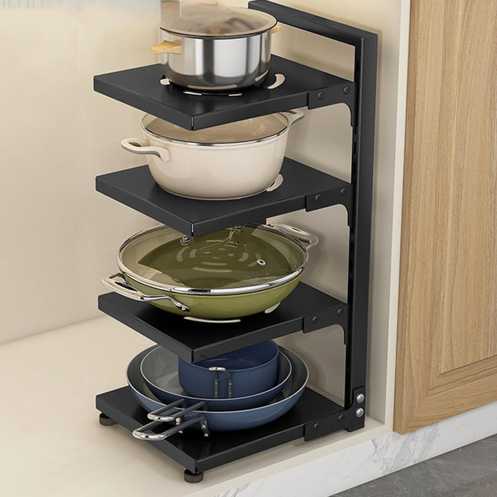 under-sink adjustable kitchen organizer shelf
