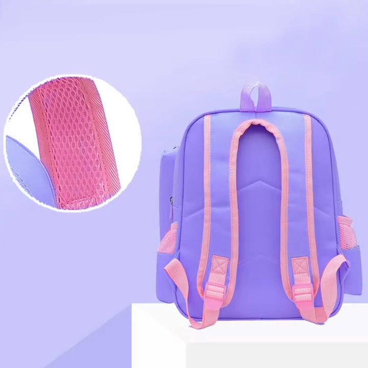 Rabbit school backpack for KG1 to KG3, back angle