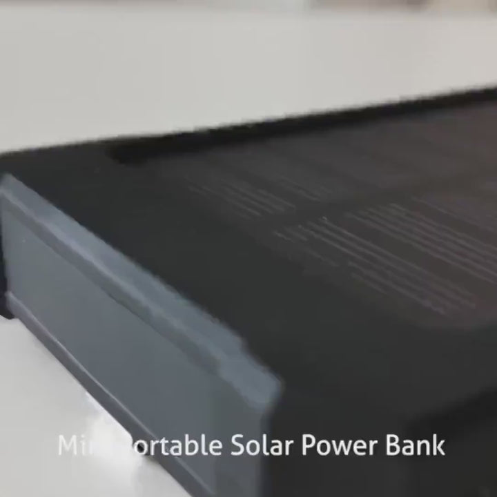 Video of the 10000 mAh Solar Powerbank Portable Charger for Efficient Charging Anywhere