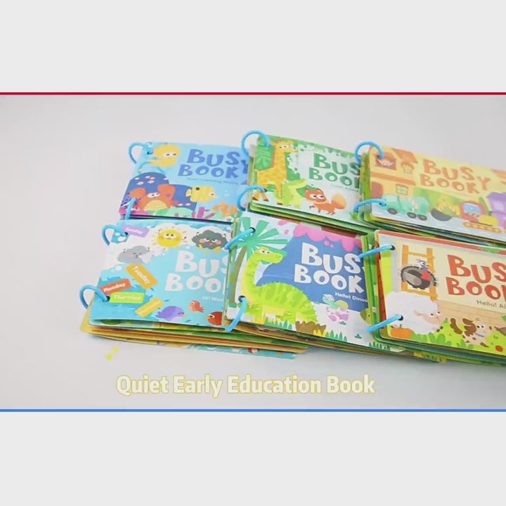 Video of Montessori busy book with velcro matching activities