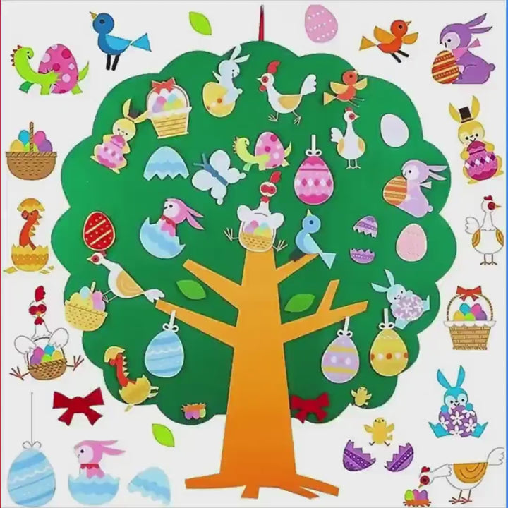 video of hanguing easter tree craft for kids