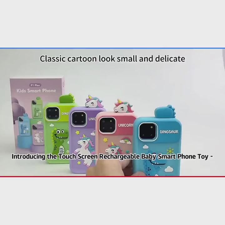 Video of kids' smartphone toy with touchscreen, camera  and fun games