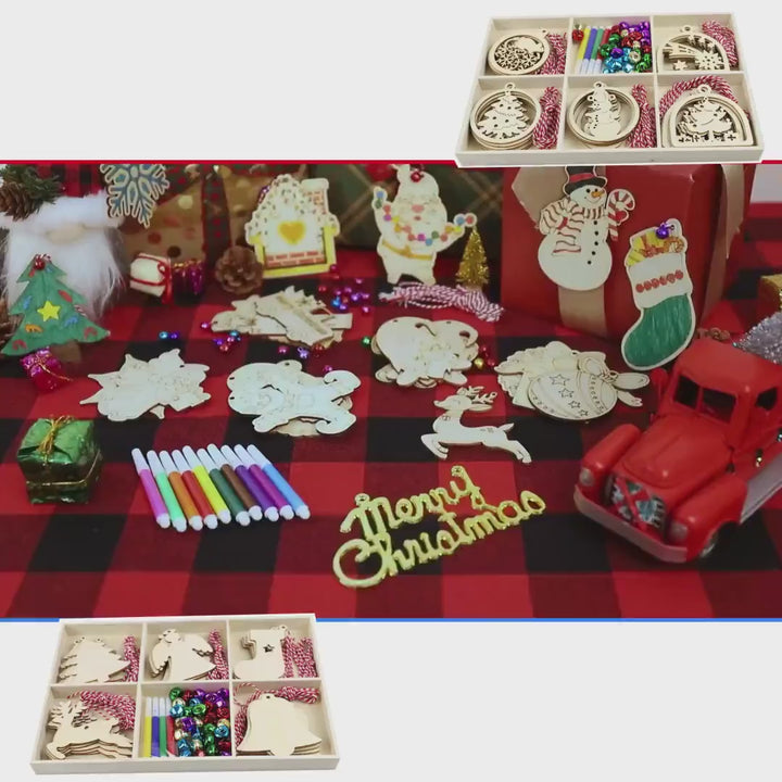 video of the christmas wooden ornaments craft