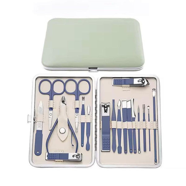18-Piece Travel Nail Clipper Kit in a portable case