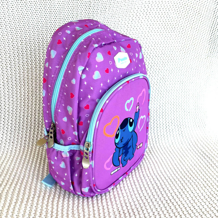Purple Stitch girls school bag for KG1 to KG3 