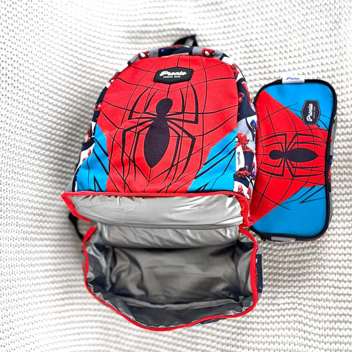 Lunch compartment at the bottom of the Spiderman Pronto backpack, KG1-KG3