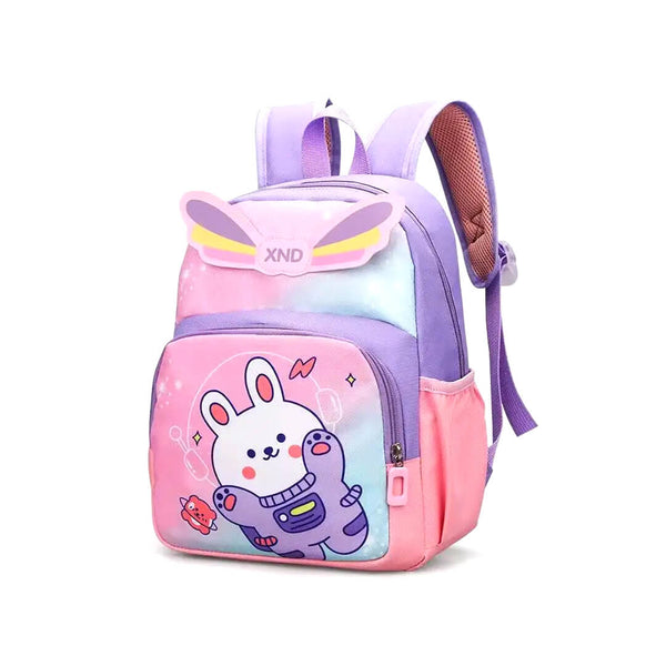 Purple & Pink Space Rabbit School Backpack