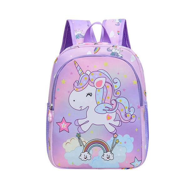 Purple Rainbow Unicorn School Backpack for Kindergarten