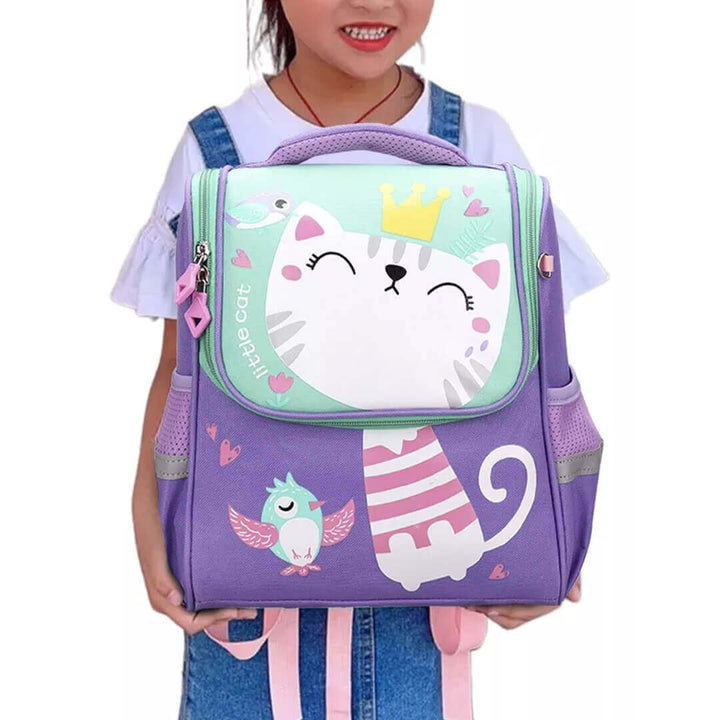 Queen Cat Kindergarten School Bag – Purple