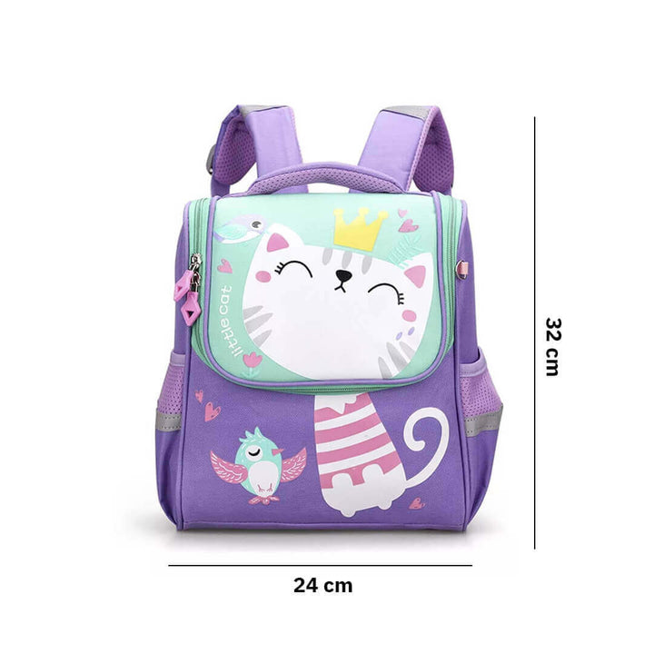 Queen Cat Kindergarten School Bag – Purple