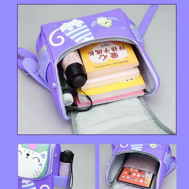 Queen Cat School Bag for KG1 to KG3, close-up angle