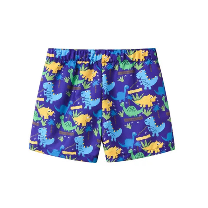 Dinosaur Print Swim Trunks for Boys - Quick Dry