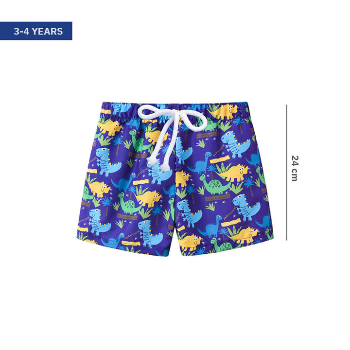 Dinosaur Print Swim Trunks for Boys - Quick Dry (100) 3-4 years