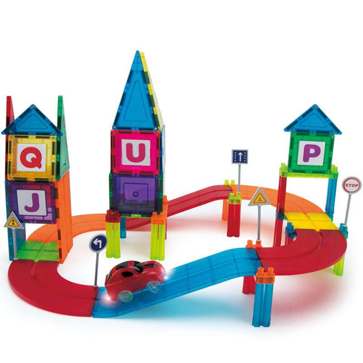 Magnetic Car Racing Track Set - 126 pcs