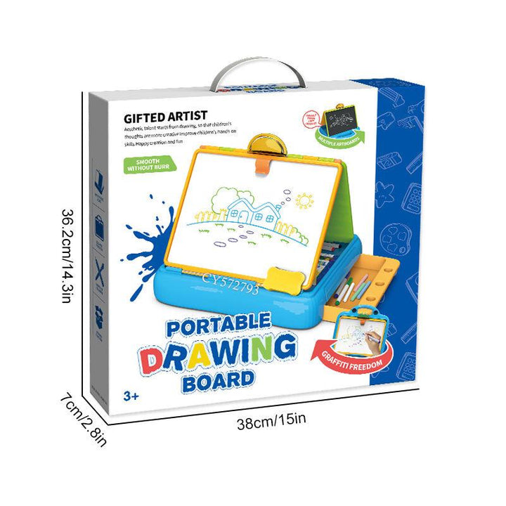 Portable 2-in-1 Chalk & Whiteboard with A4 Paper Clip