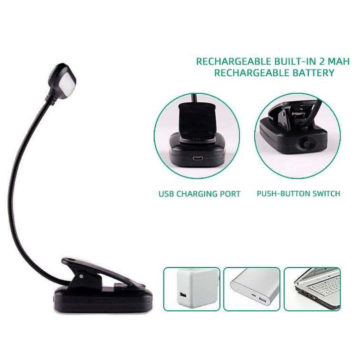 Rechargeable Clip-On Book LED Light for Reading