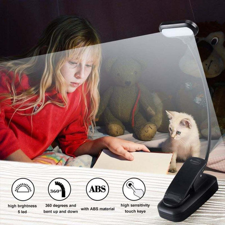 Rechargeable Clip-On Book LED Light for Reading