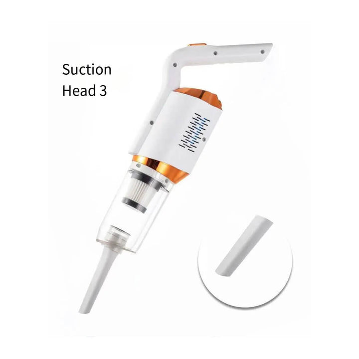 Rechargeable vacuum cleaner with detachable suction head