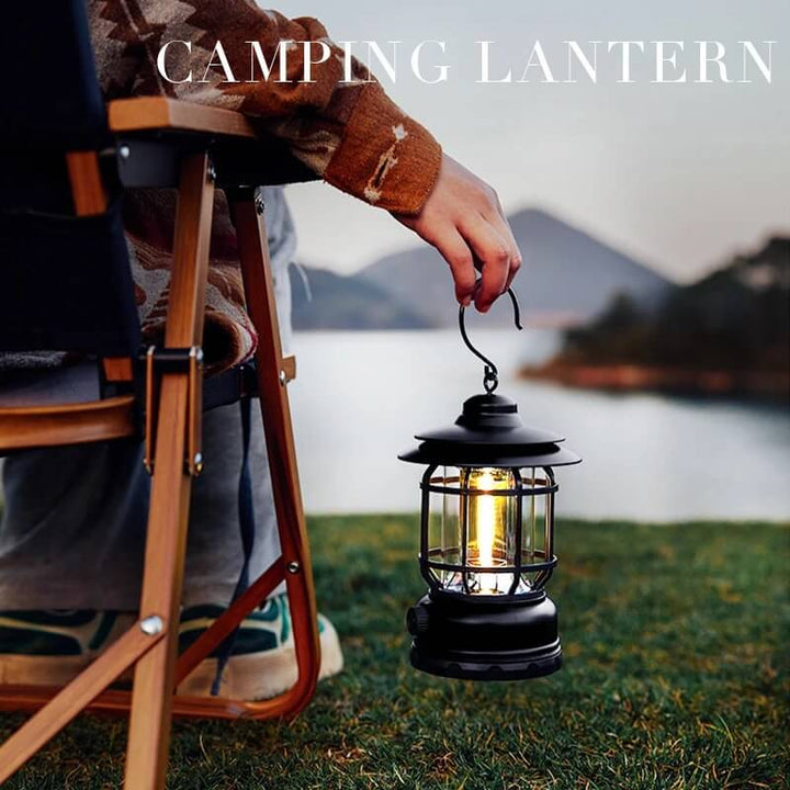 Rechargeable Vintage Metal Hanging Lantern