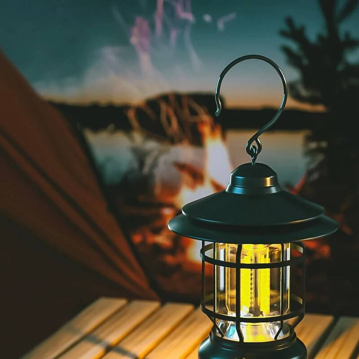 Rechargeable Vintage Metal Hanging Lantern