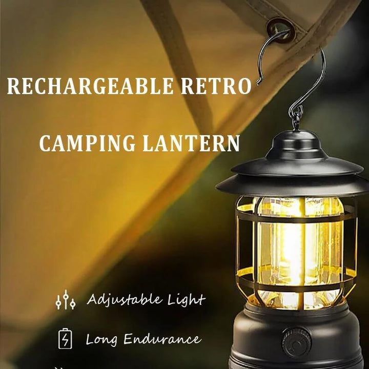 Rechargeable Vintage Metal Hanging Lantern