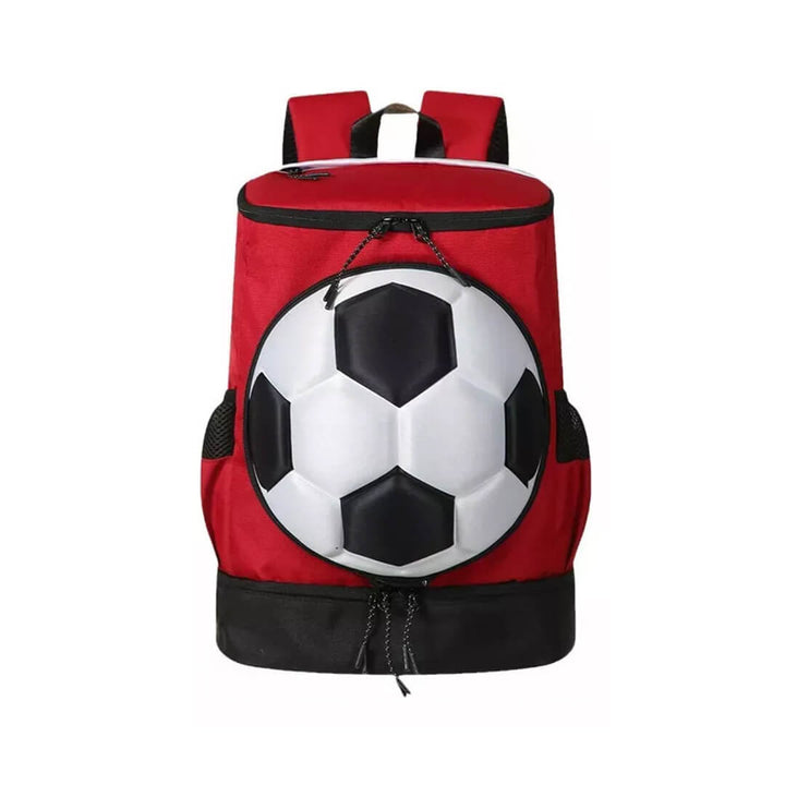 Red Sports Backpack Football / Basketball with Ball Compartment (Ball Not Included)