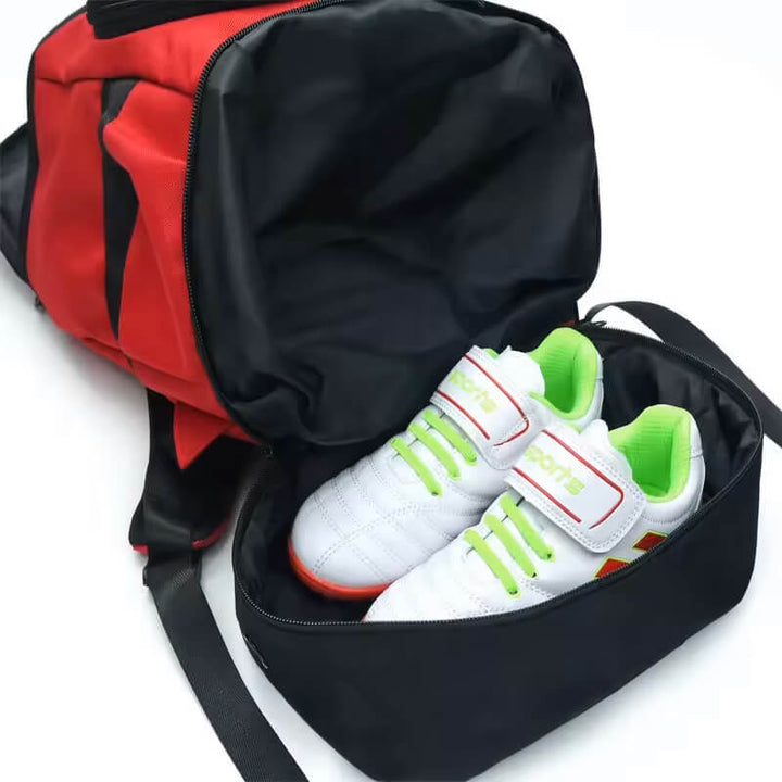 Red Sports Backpack Football / Basketball with Ball Compartment (Ball Not Included)