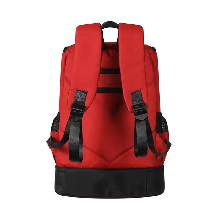 Red Sports Backpack Football / Basketball with Ball Compartment (Ball Not Included)