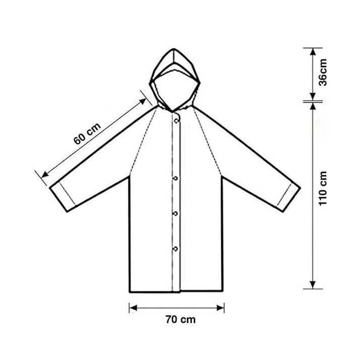 Reusable EVA Adult Raincoat – Unisex Poncho for All-Weather Protection