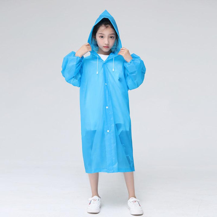 Reusable Waterproof Children’s Raincoat (6 - 10 years) Blue