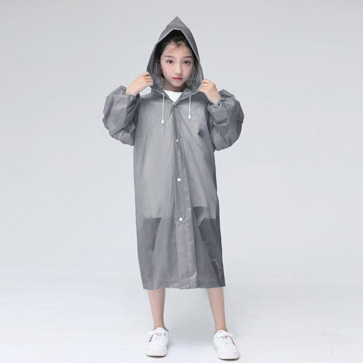 Reusable Waterproof Children’s Raincoat (6 - 10 years) Grey