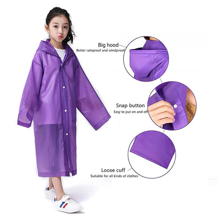 Reusable Waterproof Children’s Raincoat (6 - 10 years)