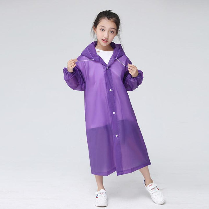 Reusable Waterproof Children’s Raincoat (6 - 10 years) Purple