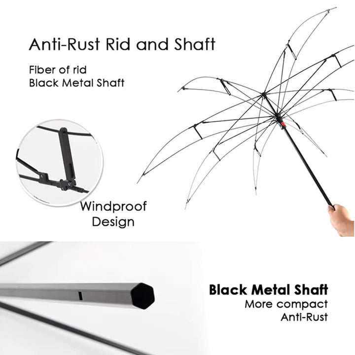 Windproof Reverse Double Layer C-Handle Umbrella (W104 x H80)