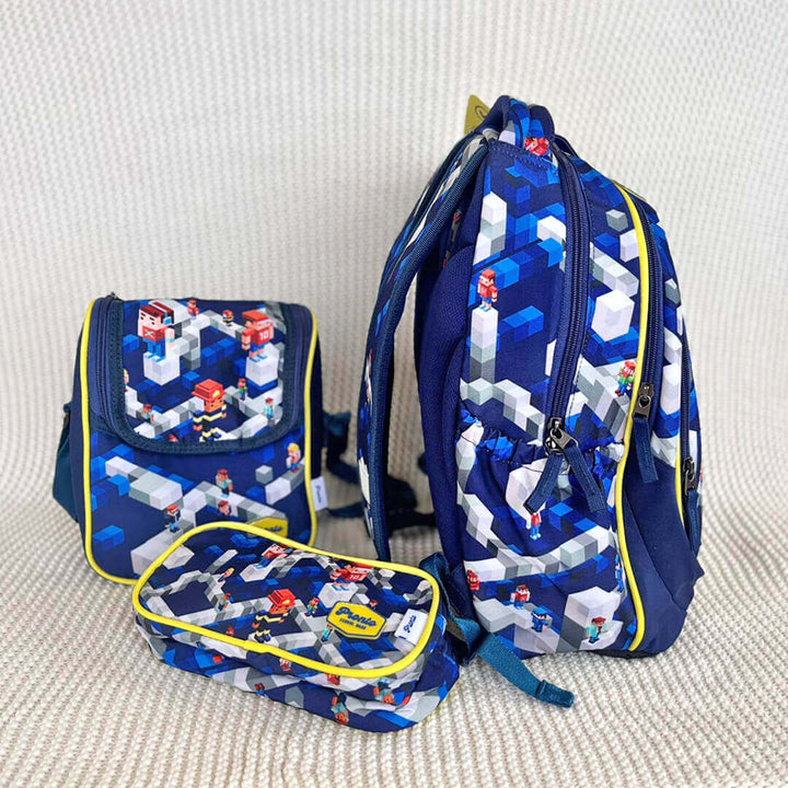 17 inch school backpack set with Roblox theme and padded straps