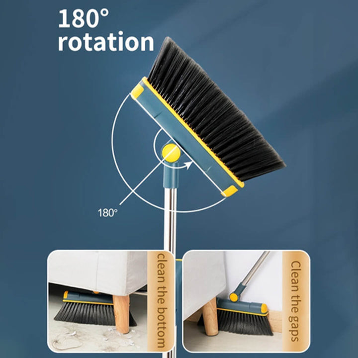 Cleaning boom with 180-degree rotation for under furniture cleaning
