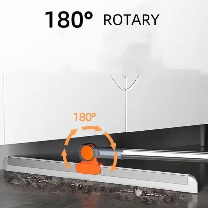 180 degree rotatable floor wiper with silicone blade and long extendable handle