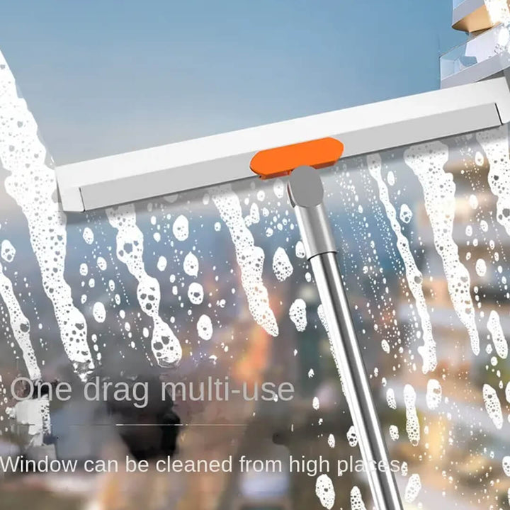 Rotatable silicone cleaning wiper for floor and window cleaning